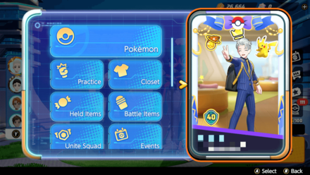 Pokemon UNITE - How to Add Labels - Go to Trainer Info Menu