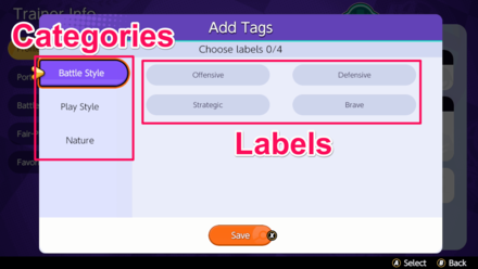 Pokemon UNITE - How to Add Labels - Select Label