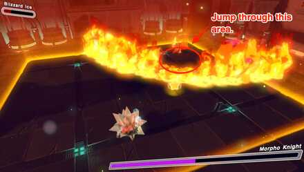 Jump over the low area of the firewall