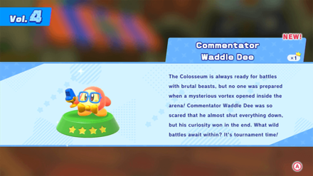 Kirby and the Forgotten Land - Commentator Waddle Dee Figure