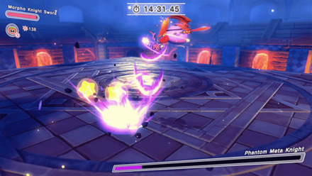 Kirby and the Forgotten Land - Hover to Avoid the Short Purple Beams