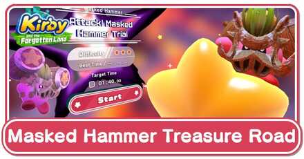 Kirby and the Forgotten Land - Masked Hammer Treasure Road
