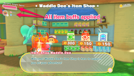 Kirby and the Forgotten Land - Use All Item Buffs Before Entering the Tournament