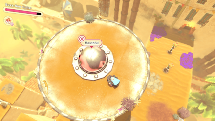 Kirby Searching the Oasis Dome Location