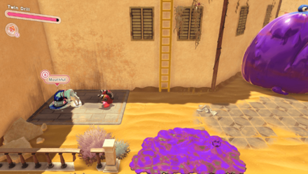 Kirby Searching the Oasis Water Pipe Location