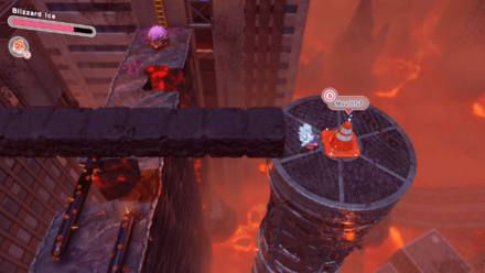Kirby Conquer the Inferno Road Cone Location