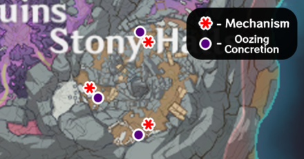 Genshin - Locations of the mechanisms in The Heavenly Stone