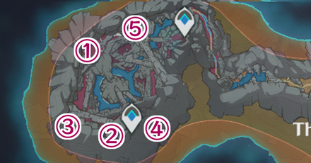 Genshin - Map locations of mechanisms to purify the large crystal