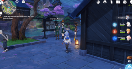 Genshin - Ayato Story Quest The Truth Is Also a Lie - 4 Check the current situation using the city Bulletin Board