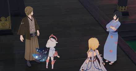 Genshin - Ayato Story Quest - The Wind Settles - 3 Meet and talk to Hiiragi Chisato