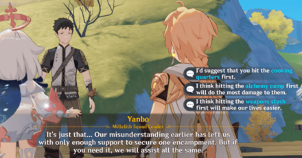 Genshin - Undetected Infiltration - Pick from 3 Camps