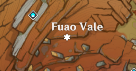 Genshin - Achaic Stone Location 2 - inside a cave - map