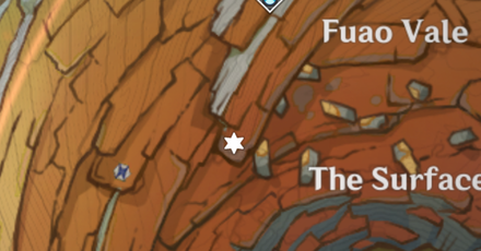 Genshin - Achaic Stone Location 3 - at the edge of a cliff - Map