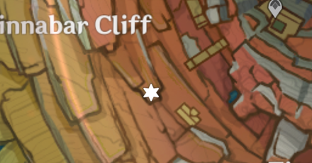 Genshin - Achaic Stone Location 5 - edge of a cliff - Map