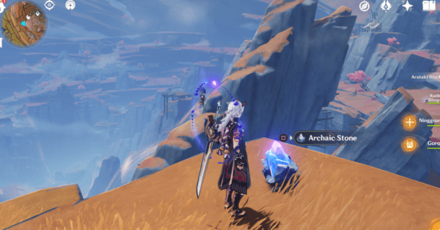 Genshin - Achaic Stone Location 5 - edge of a cliff - In-game