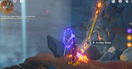 Genshin - Achaic Stone Location 6 - inside a cave - In-game