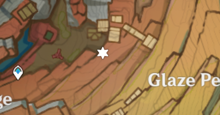 Genshin - Achaic Stone Location 7 - behind a rock - map