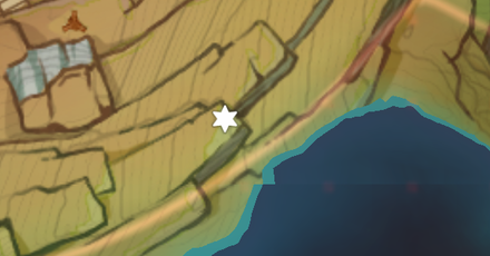 Genshin - Achaic Stone Location 9 - at the top, near out of bounds - map