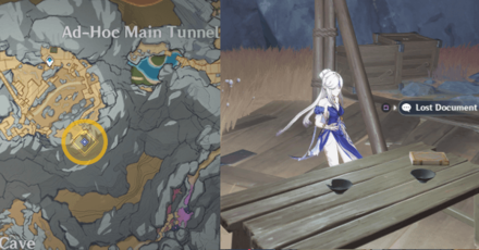 Genshin - Head to the location and read the document