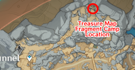 Genshin - Treasure Map Fragment - Underground Mines Location