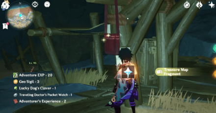 Genshin - Treasure Map Fragment - Underground Mines Treasure Hoarder Camp