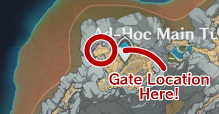 Genshin - Locked Gate Location in the Map