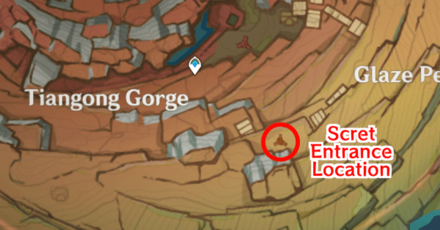 Genshin - Treasure Map Fragment - Secret Entrance Map Location