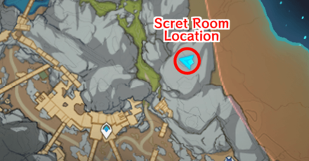 Genshin - Treasure Map Fragment - Secret Room Map Location