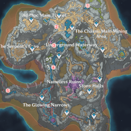 All Fossil Locations in The Chasm Underground Mines Genshin