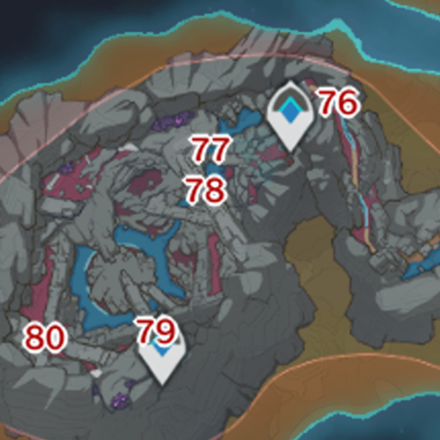 Genshin - The Chasm - Lumenspar Locations - 76 - 80 The Glowing Narrows (Left)