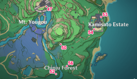 Genshin - Inazuma, North of Narukami Island Open World Radiant Spincrystals