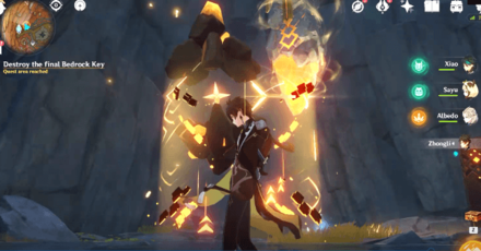 Genshin - Final Bedrock Key Walkthrough 6 - Hit the last cage-shaped Geo Formation and destroy the final key