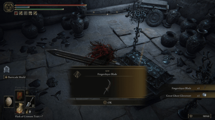 Retrieve the Fingerslaying Blade