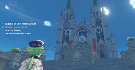 Genshin - Day 1 Outside the Canvas, Inside the Lens Challenge 1 - Have the Cathedral in the Frame