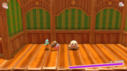 Kirby Burns Out the Hammer Ability