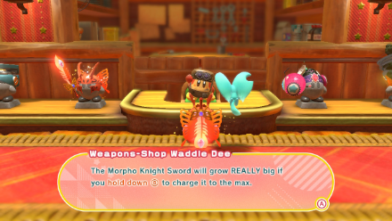 Kirby Weapons Shop Waddle Dee Explains Copy Ability