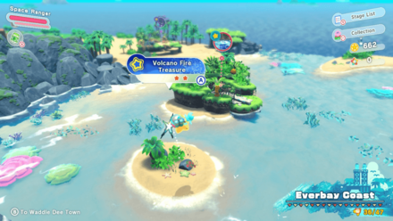 Kirby and the Forgotten Land - Volcano Fire Treasure Road