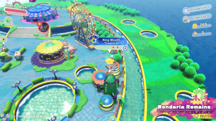 Kirby and the Forgotten Land - Ring Mouth (Wondaria Remains) Treasure Road