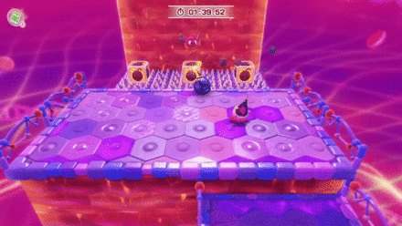 Kirby and the Forgotten Land - Bomb Treasure Road - Dash Throws.gif