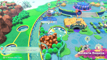 Kirby and the Forgotten Land - Bomb (Wondaria Remains) Treasure Road