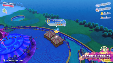 Kirby and the Forgotten Land - Fleur Tornado Treasure Road