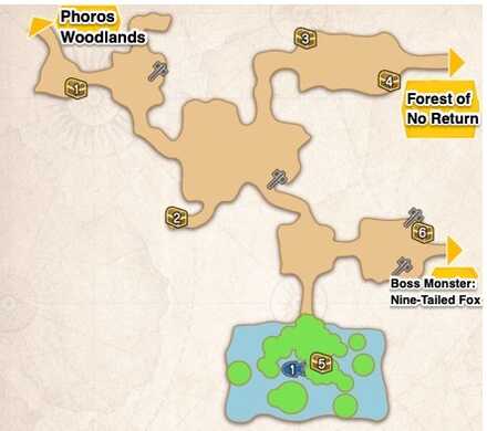 Whispering Woods Map