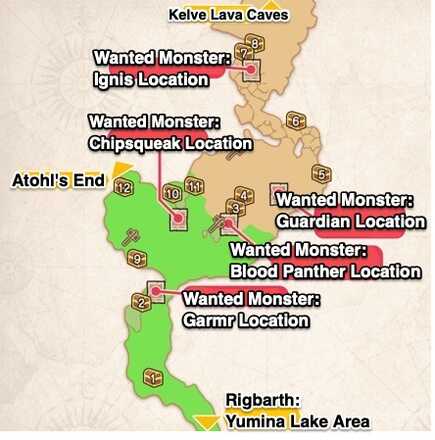 Kelve Volcanic Region Map