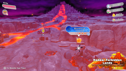 Kirby and the Forgotten Land - Blizzard Ice Treasure Road