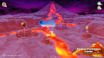 Kirby and the Forgotten Land - Cone Mouth (Redgar Forbidden Lands) Treasure Road