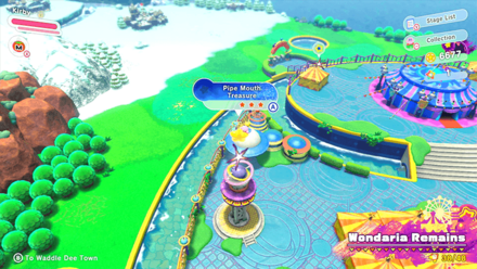 Kirby and the Forgotten Land - Pipe Mouth Treasure Road