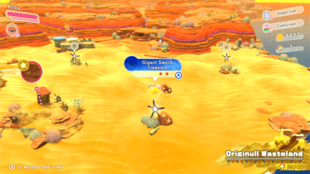 Kirby and the Forgotten Land - Gigant Sword Treasure Road