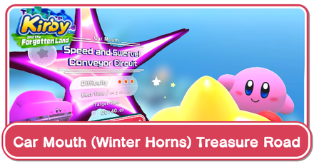 Kirby and the Forgotten Land - Car Mouth (Winter Horns) Treasure Road Guide