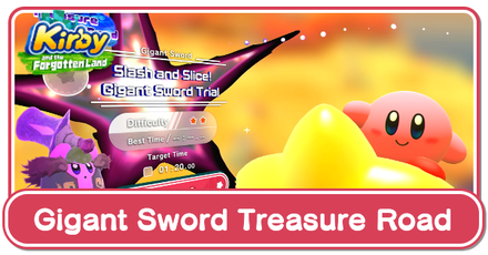 Kirby and the Forgotten Land - Gigant Sword Treasure Road Guide