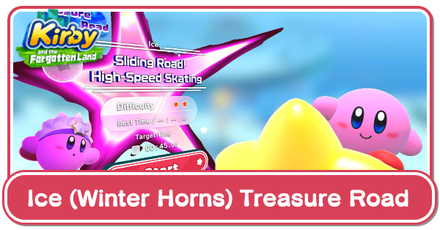 Kirby and the Forgotten Land - Ice (Winter Horns) Treasure Road Guide